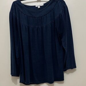 Chico’s Dark Blue Women's Blouse sz L